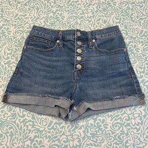 Madewell high rise denim shorts